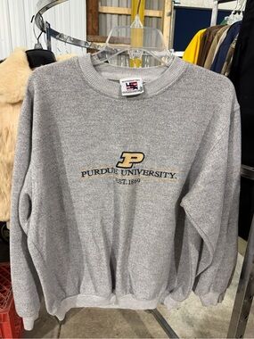 Purdue University Gray Crewneck Sweatshirt